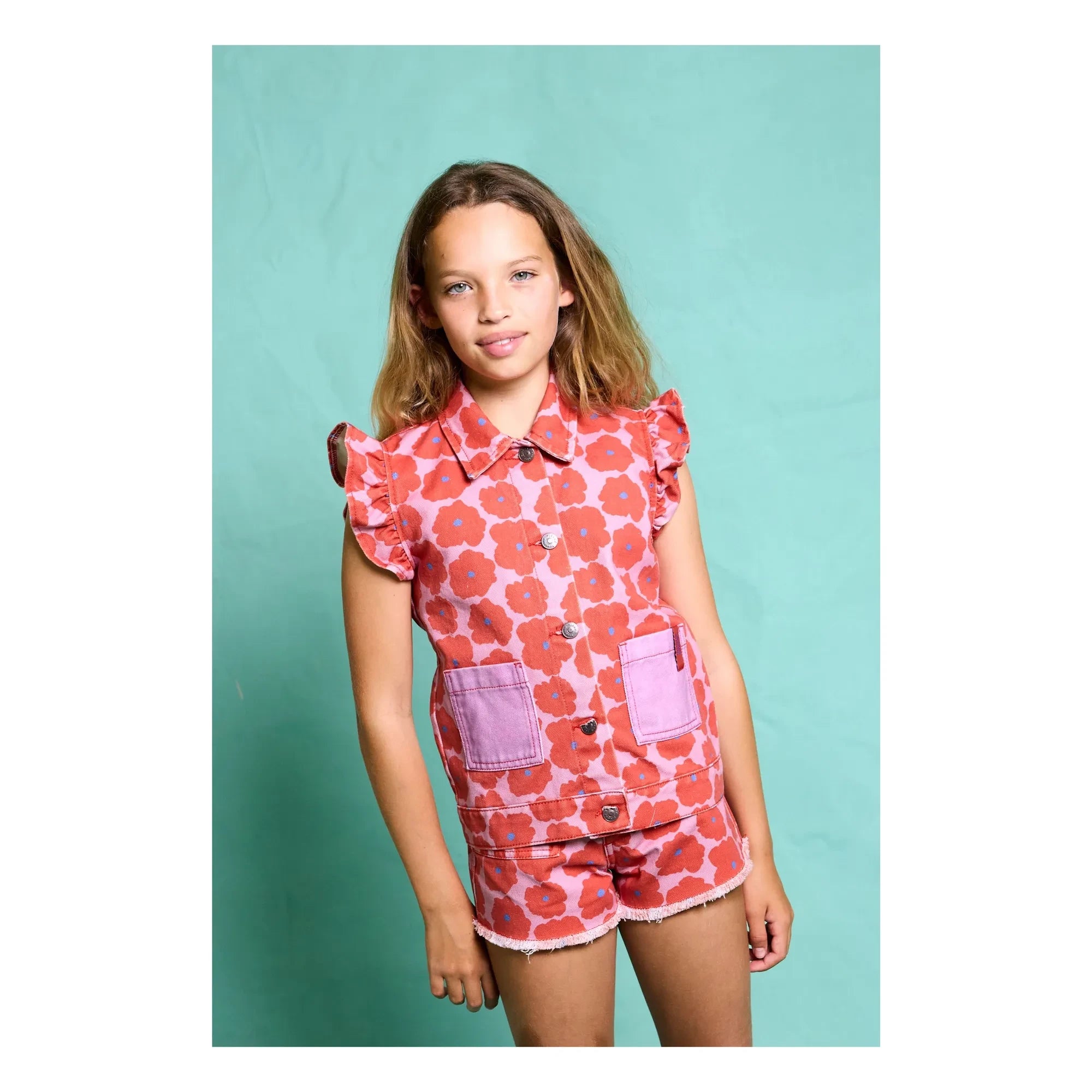 Favorite People - Chaleco sin mangas con estampado floral Napoli | Rojo
