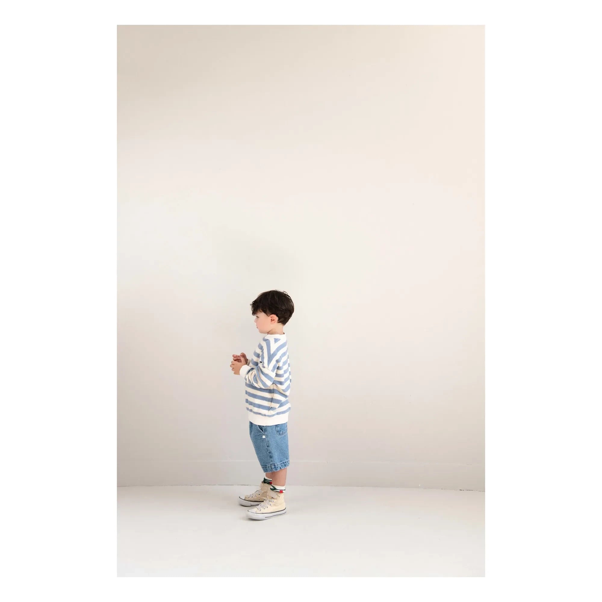 Jenest - Sudadera de algodón orgánico con rayas Kay | Azul