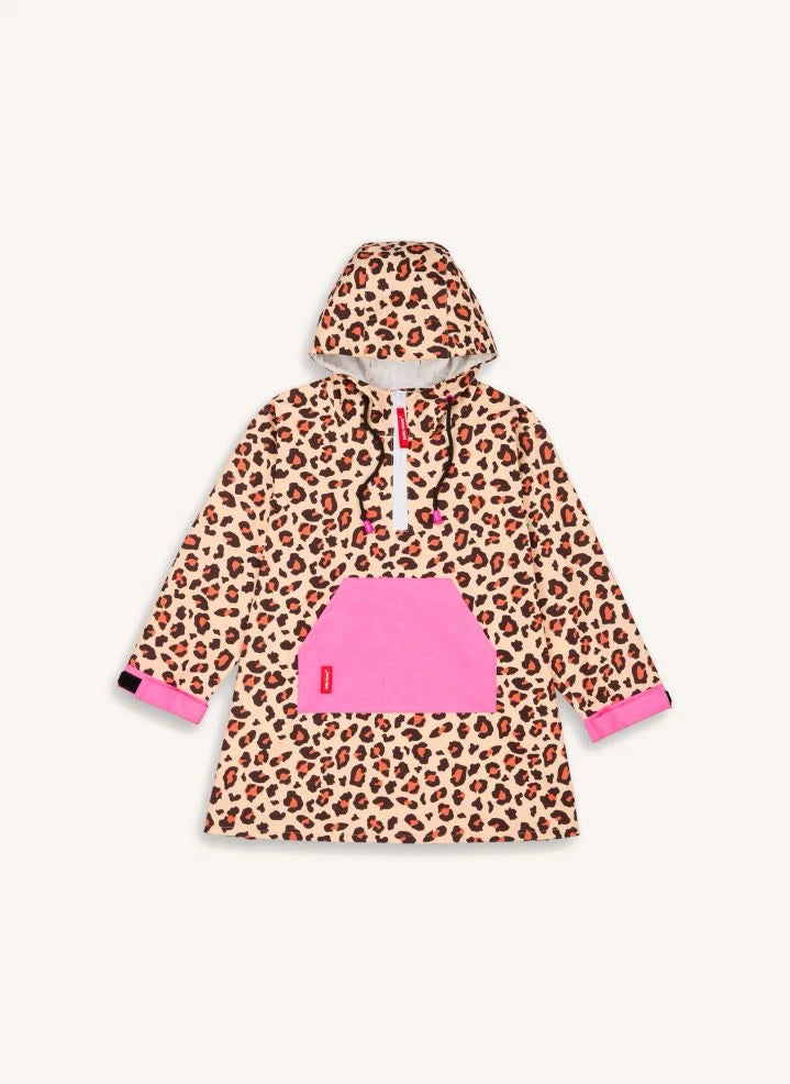 Hello Hossy - Poncho Corto A Prueba de Agua con Estampado de Leopardo | Marrón