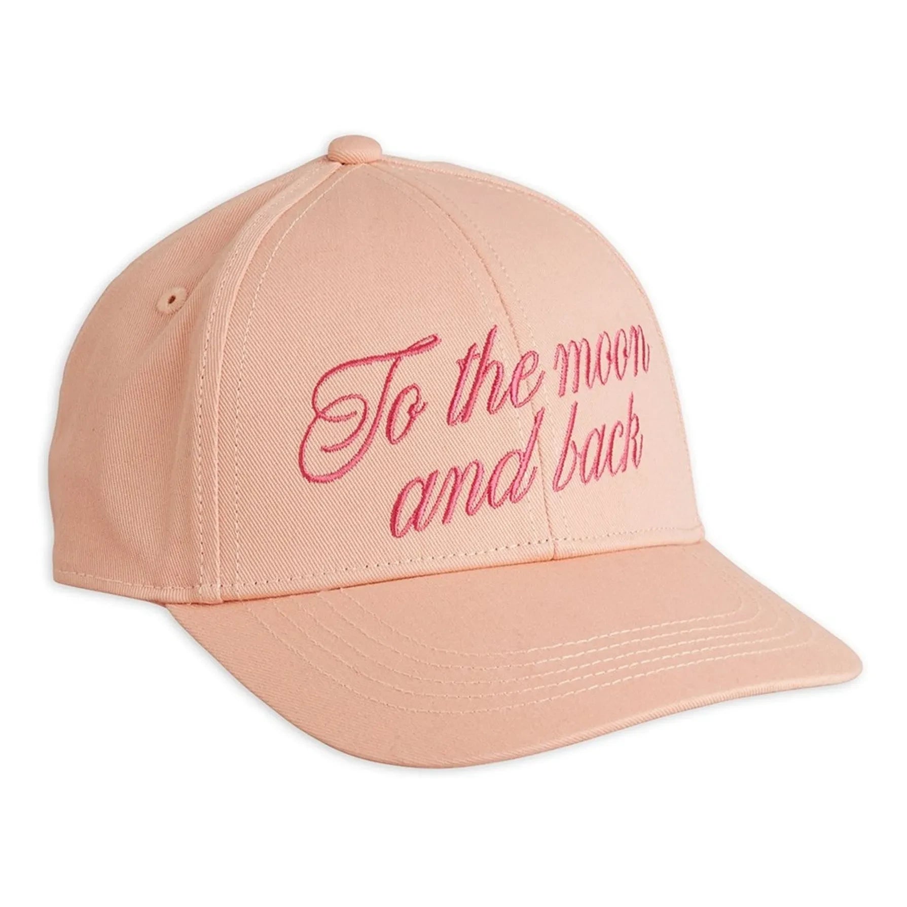 Mini Rodini - Gorro de algodón orgánico To The Moon And Back | Rosa