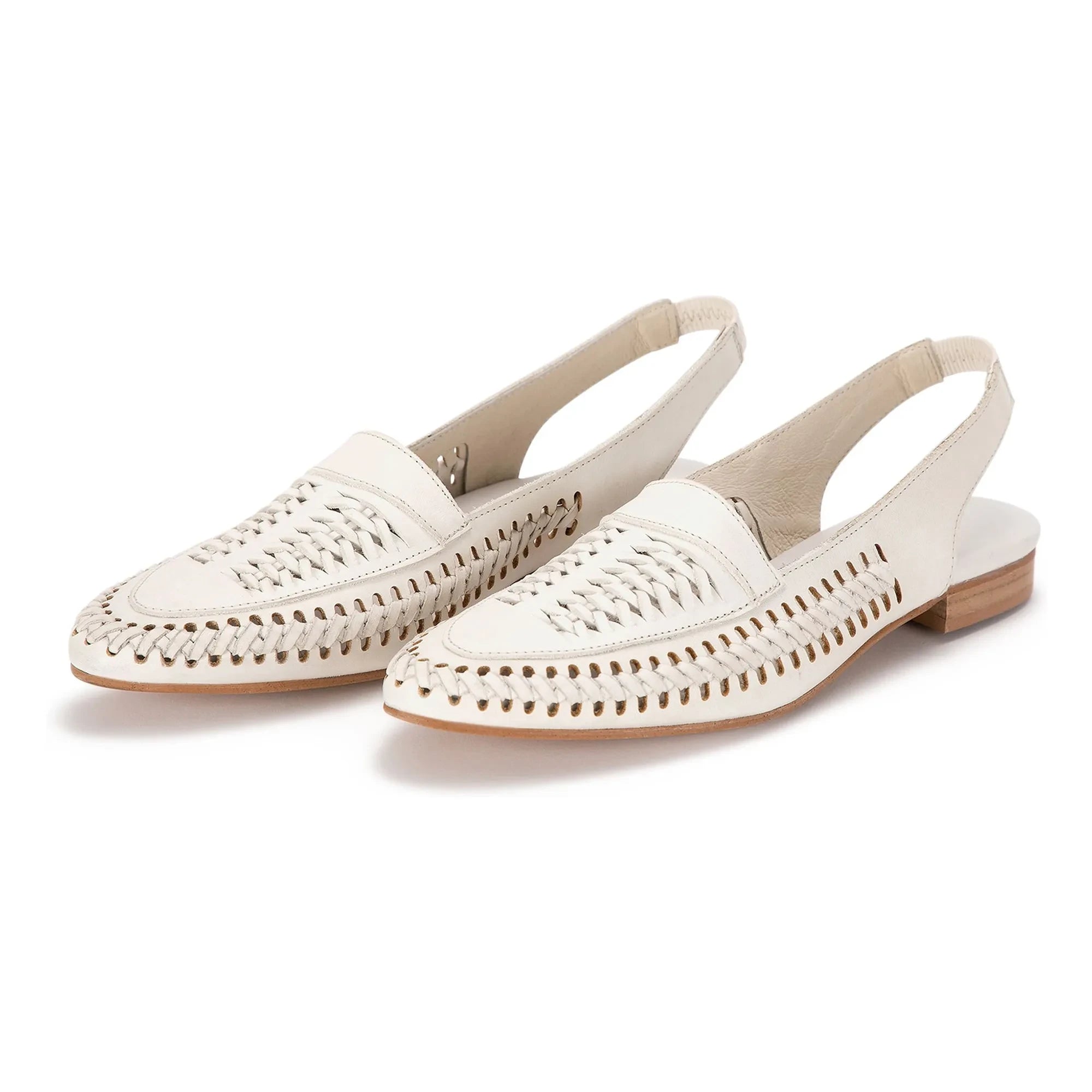 Bobo Choses - Slingback de piel trenzada | Crudo