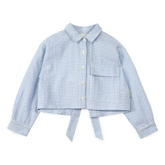 Mipounet - Camisa con lazo a rayas Sylvie | Azul claro