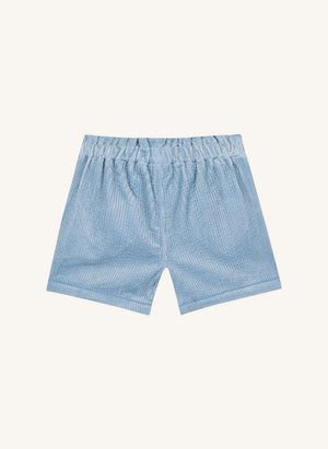 Bonton - Melanie Shorts de terciopelo | Azul claro