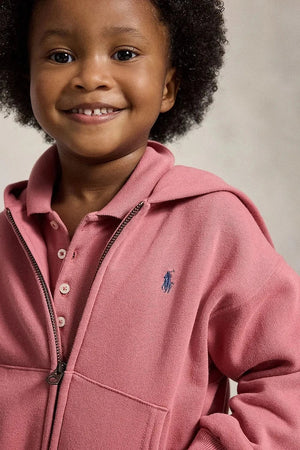 Sudadera con capucha y cremallera de algodón Polo Ralph Lauren para niños