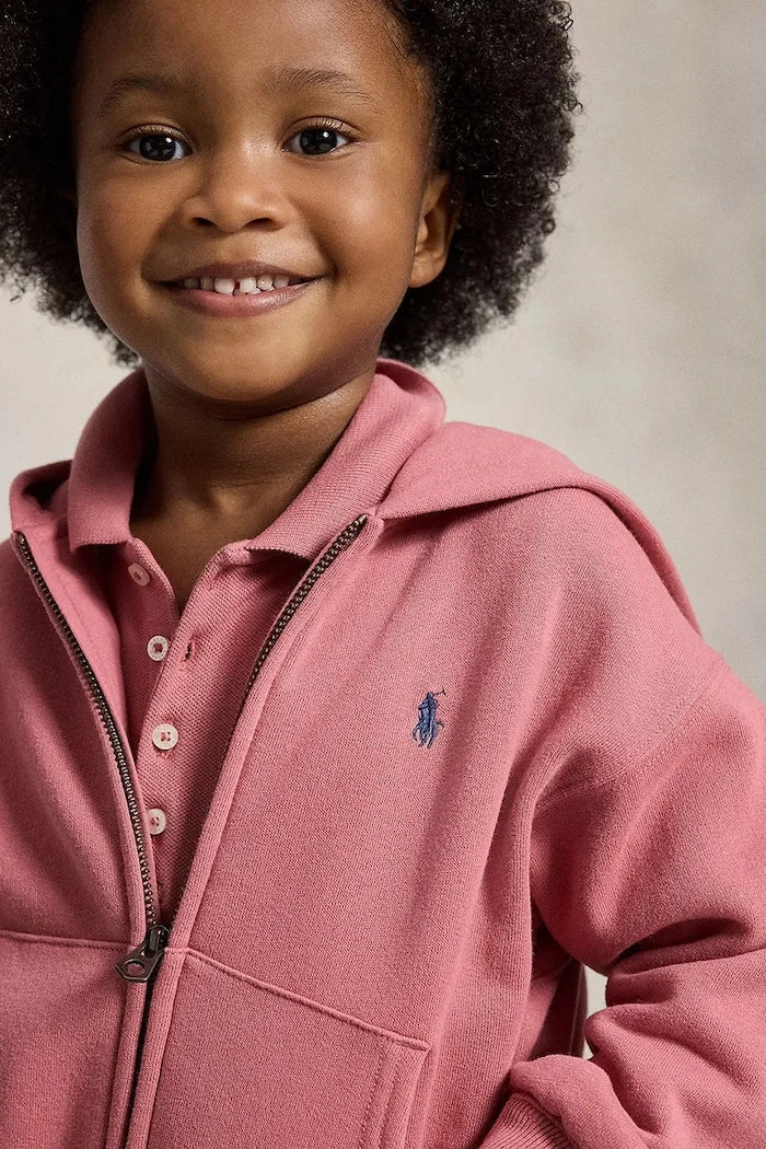 Sudadera con capucha y cremallera de algodón Polo Ralph Lauren para niños
