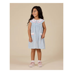 Goldie + Ace - Vestido marinero a rayas | Azul