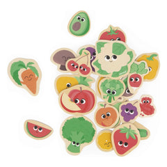 Janod - Imanes - Frutas y Verduras - 24 piezas
