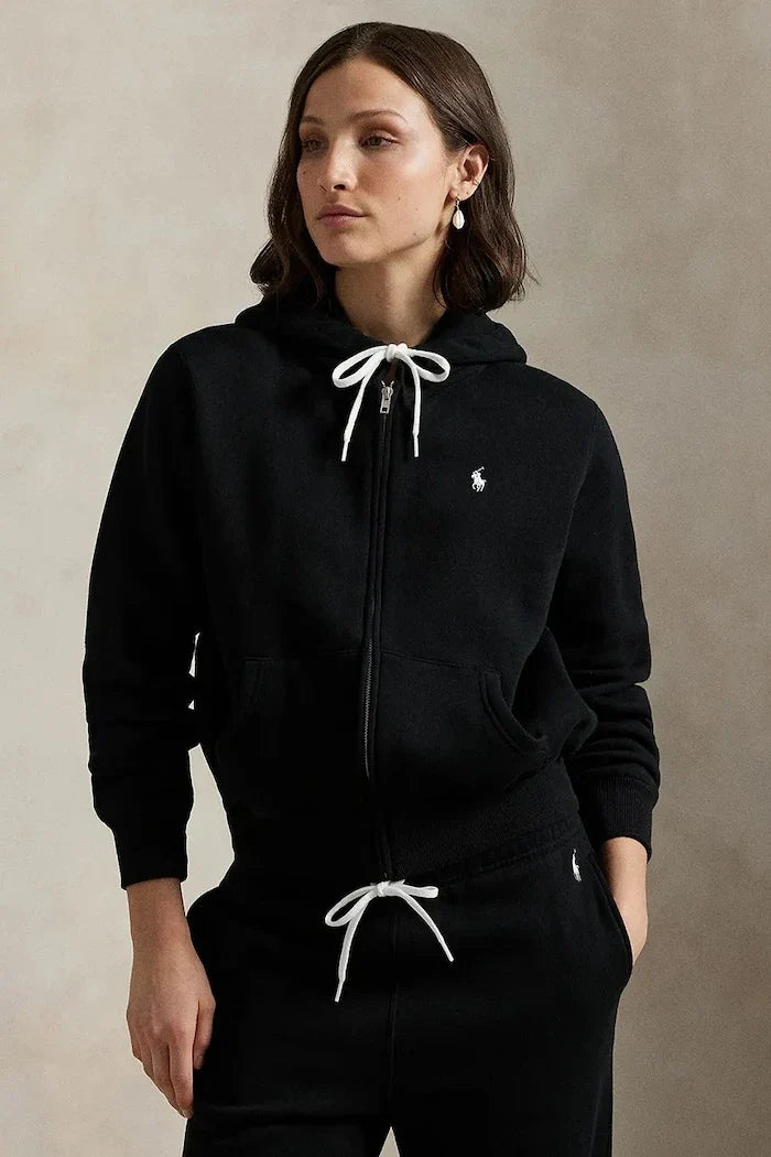Sudadera con capucha y cremallera de algodón para mujer Polo Ralph Lauren