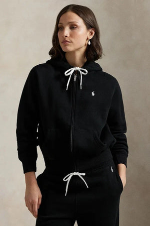 Sudadera con capucha y cremallera de algodón para mujer Polo Ralph Lauren
