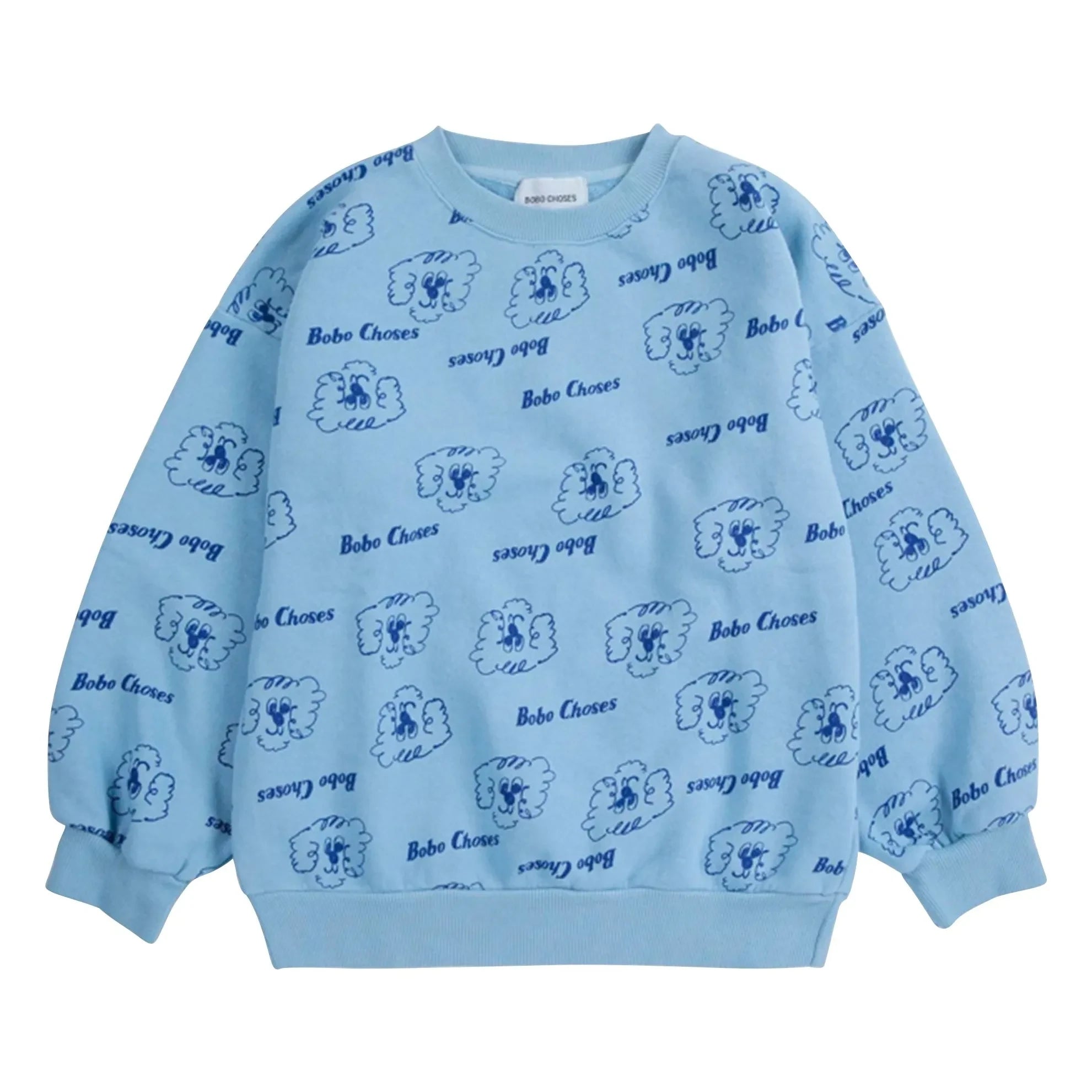 Bobo Choses - Sudadera de algodón orgánico Pickles The Dog | Azul real