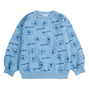 Bobo Choses - Sudadera de algodón orgánico Pickles The Dog | Azul real