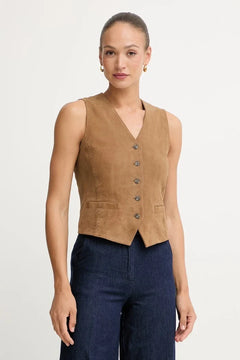 Weekend Max Mara Chaleco de mujer de gamuza VETUSTA
