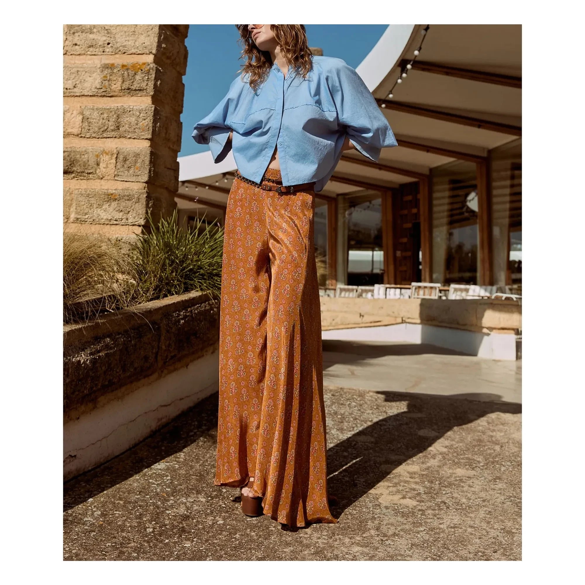 Mes Demoiselles - Blusa de popelín de algodón Soon | Azul claro