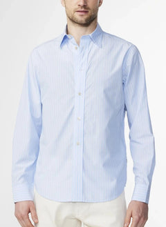 NN.07 - Camisa de rayas Colby 5329 algodón Pima | Ecru