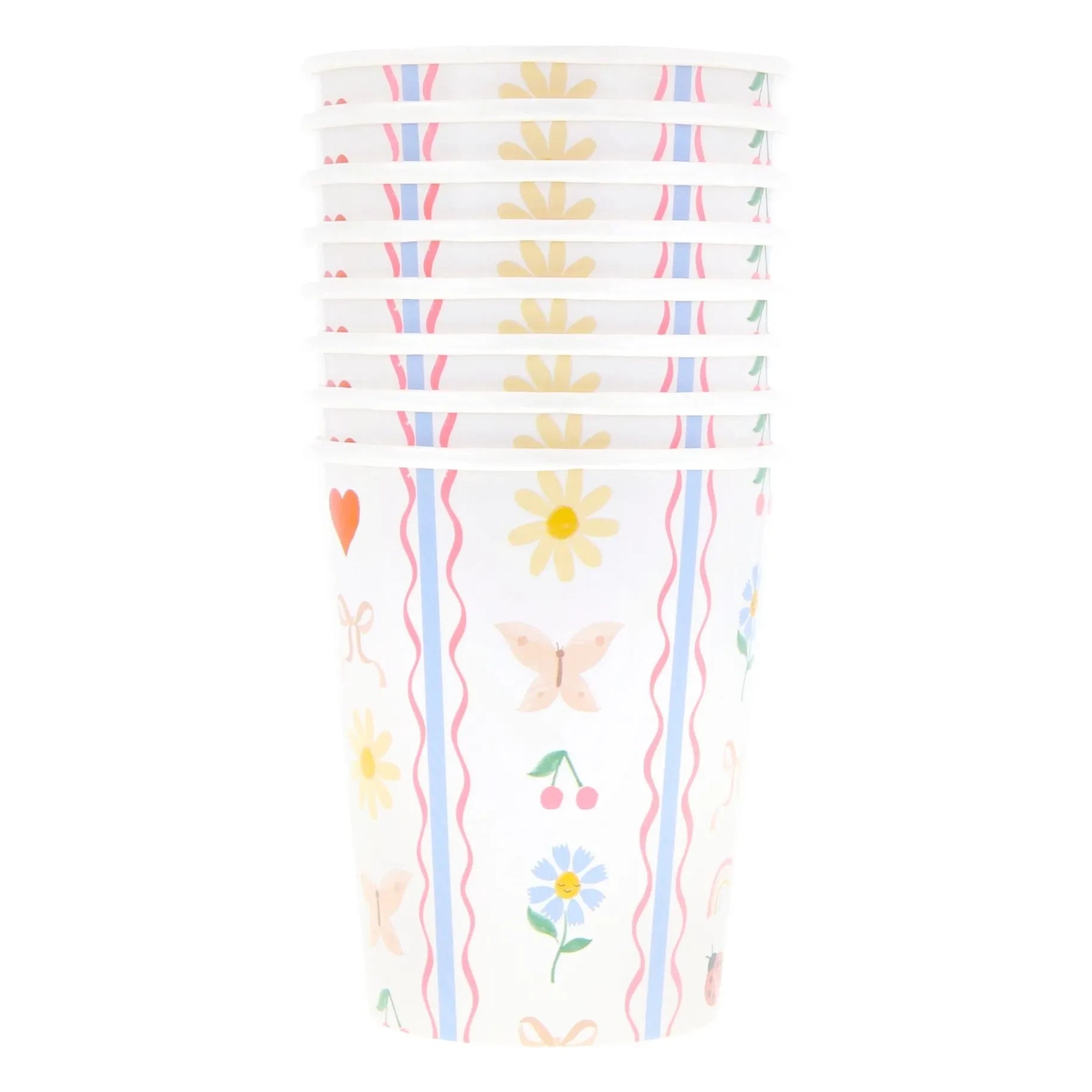 Meri Meri - Vasos Little Garden - Set de 8 | Crudo
