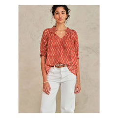 M.A.B.E. - Blusa Ari de algodón | Ladrillo