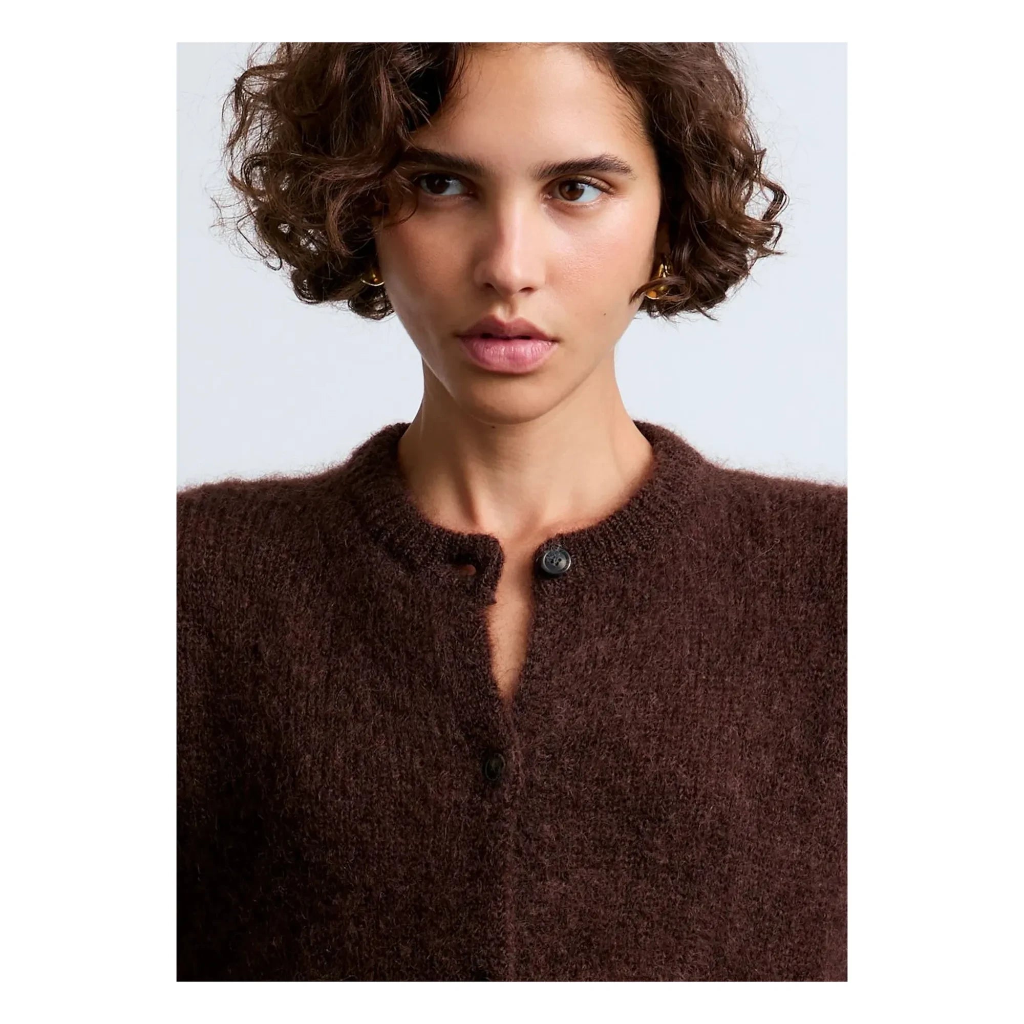 Surprise Paris - Olivia Süper Kid Mohair Hırka | Chocolate