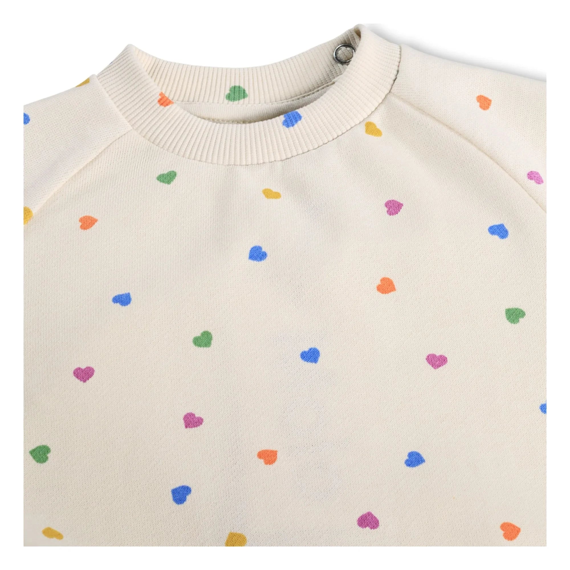 Molo - Sudadera de algodón orgánico con bordado de corazón | Crudo