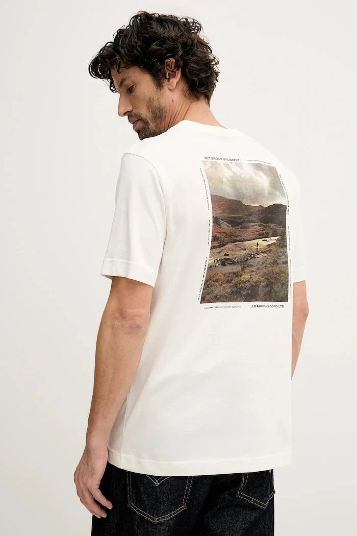 Camiseta de algodón Barbour Parkend