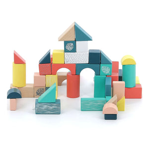 Vilac - Bajo el dosel set de construcción de madera - Caja de 54 piezas
