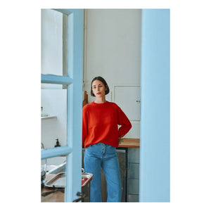 Poudre Organic - Jersey de algodón orgánico Rouge | Rojo
