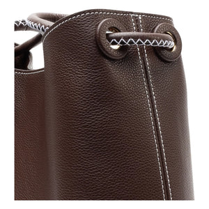 Elleme - Bolso de cuero graneado Vosges | Marrón oscuro