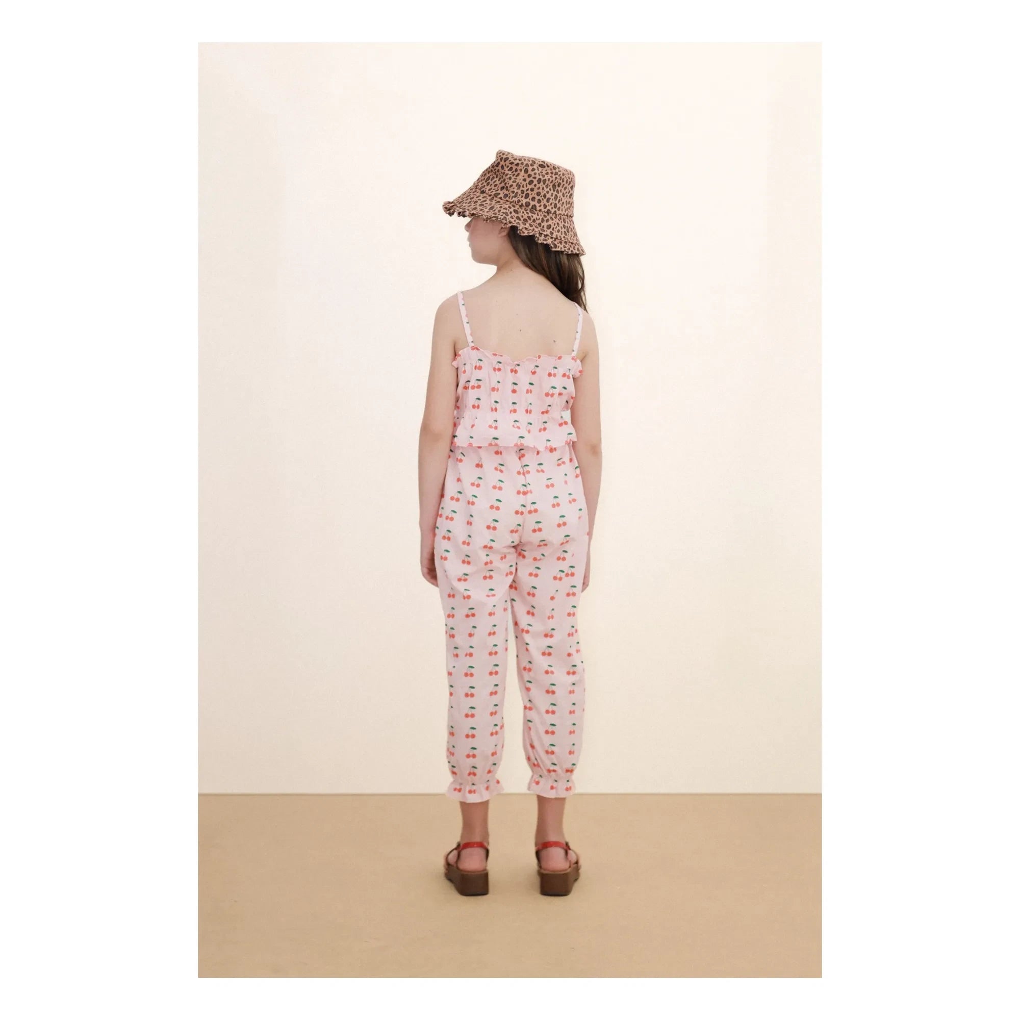 Tinycottons - Top fruncido cerezas | Rosa claro
