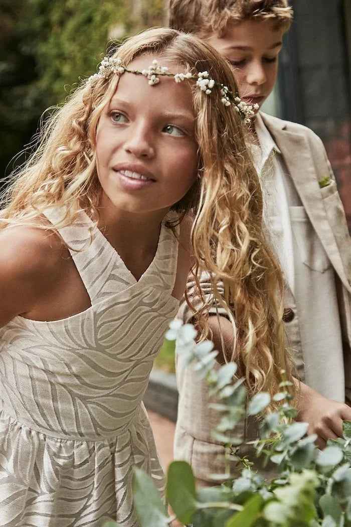 Vestido de lino Mayoral para niña