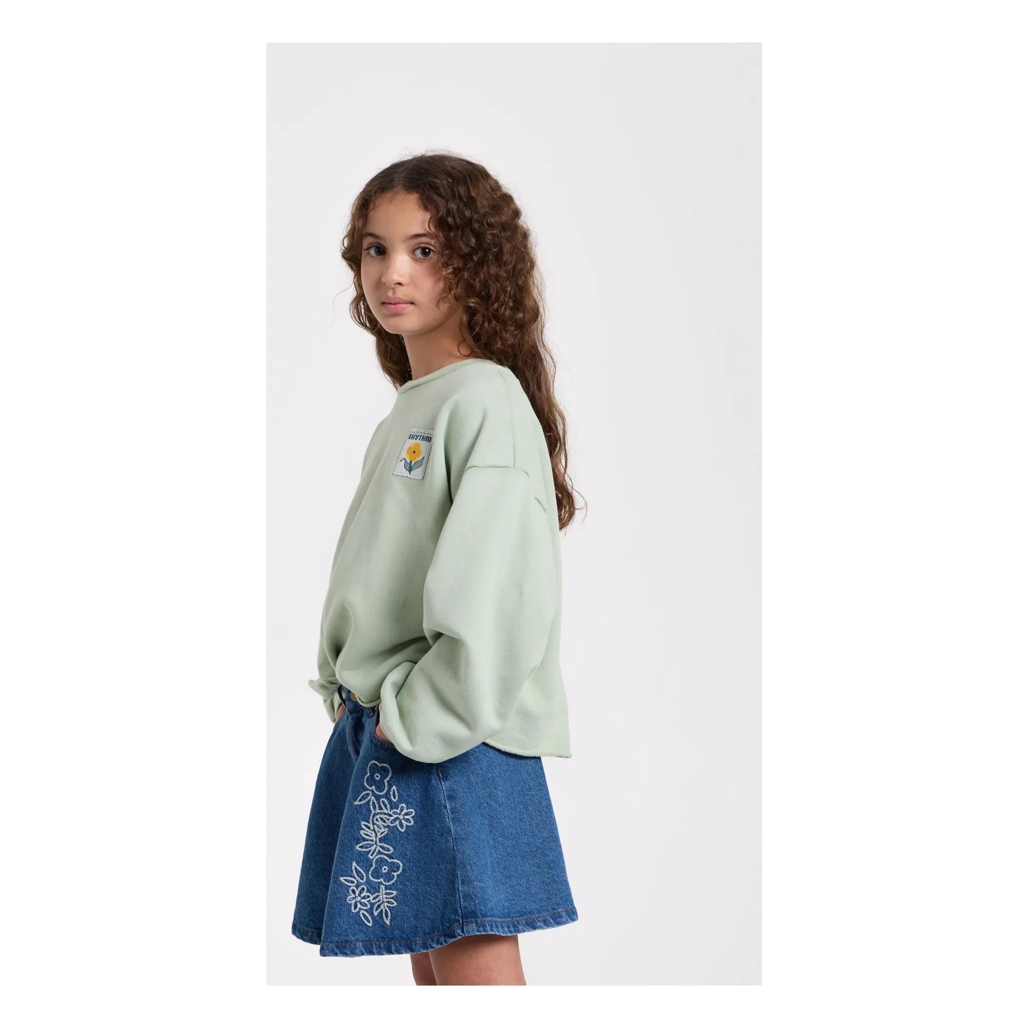 Hundred Pieces - Sudadera de algodón orgánico Belmont | Salvia