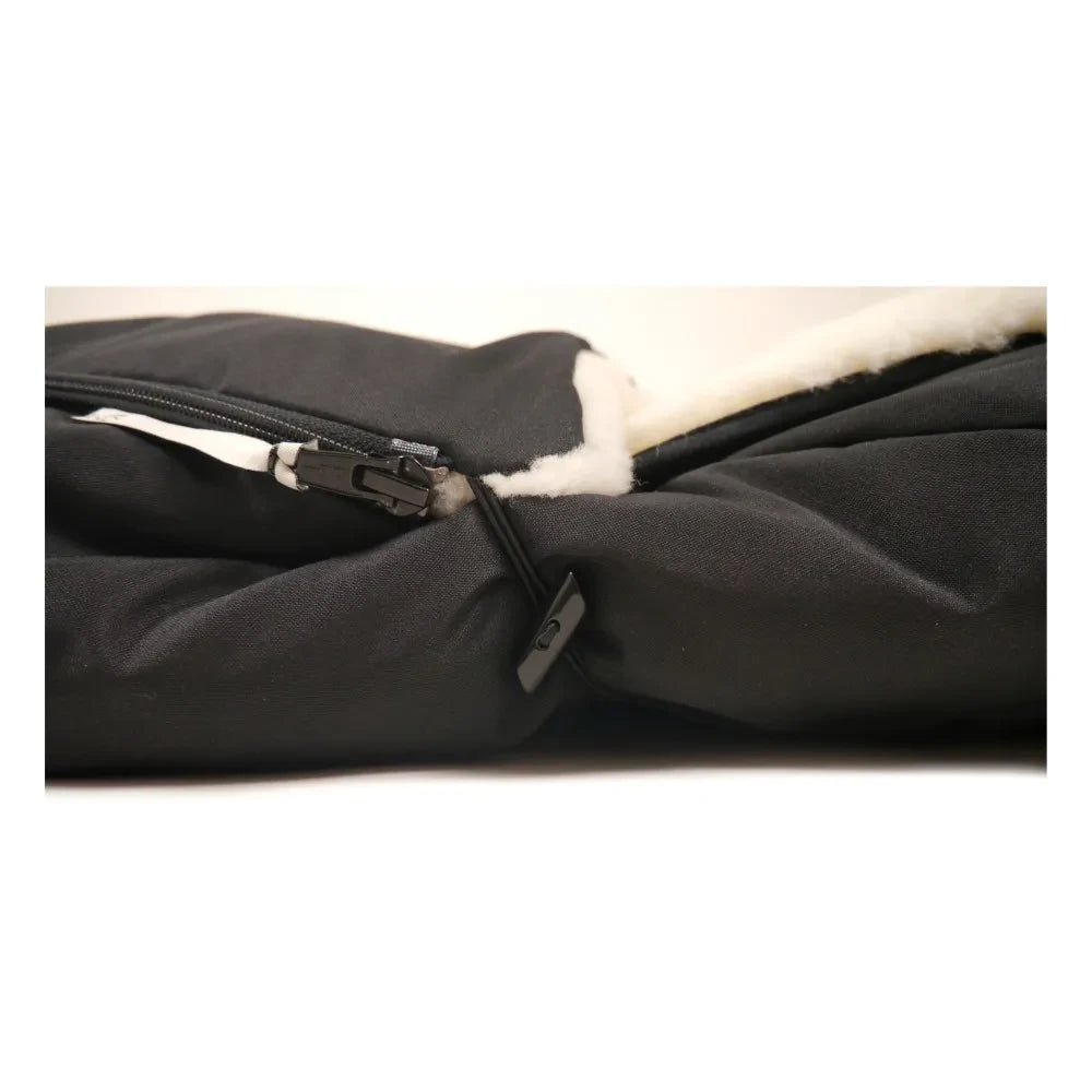 Kaiser - Saco de piel de oveja prémium para pies | Negro