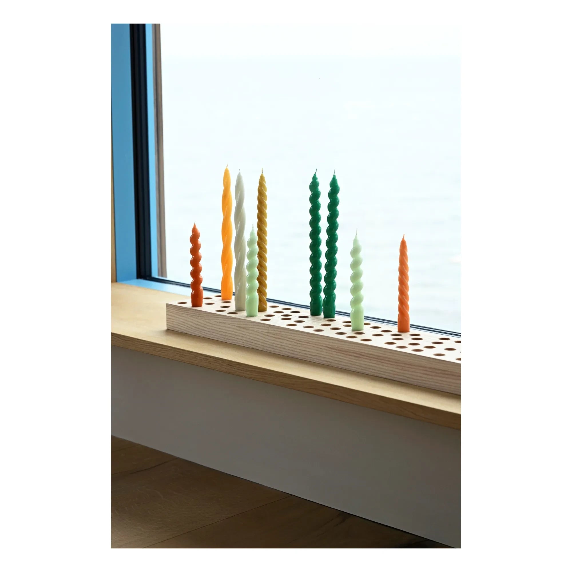 Hay - Velas en espiral - Juego de 6 | Amarillo y verde