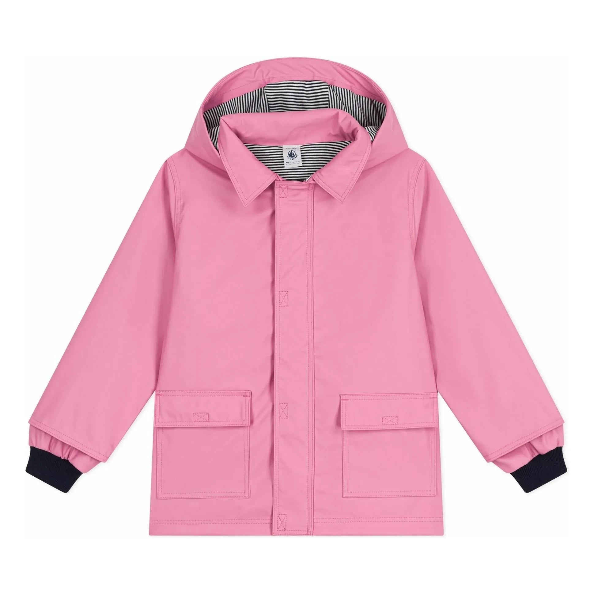 Petit Bateau - Chubasquero icónico de fibra reciclada | Rosa caramelo