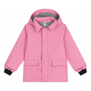 Petit Bateau - Chubasquero icónico de fibra reciclada | Rosa caramelo