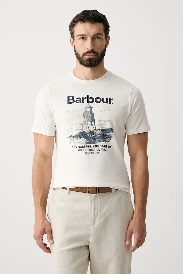 Camiseta de algodón para hombre Barbour Harbourside