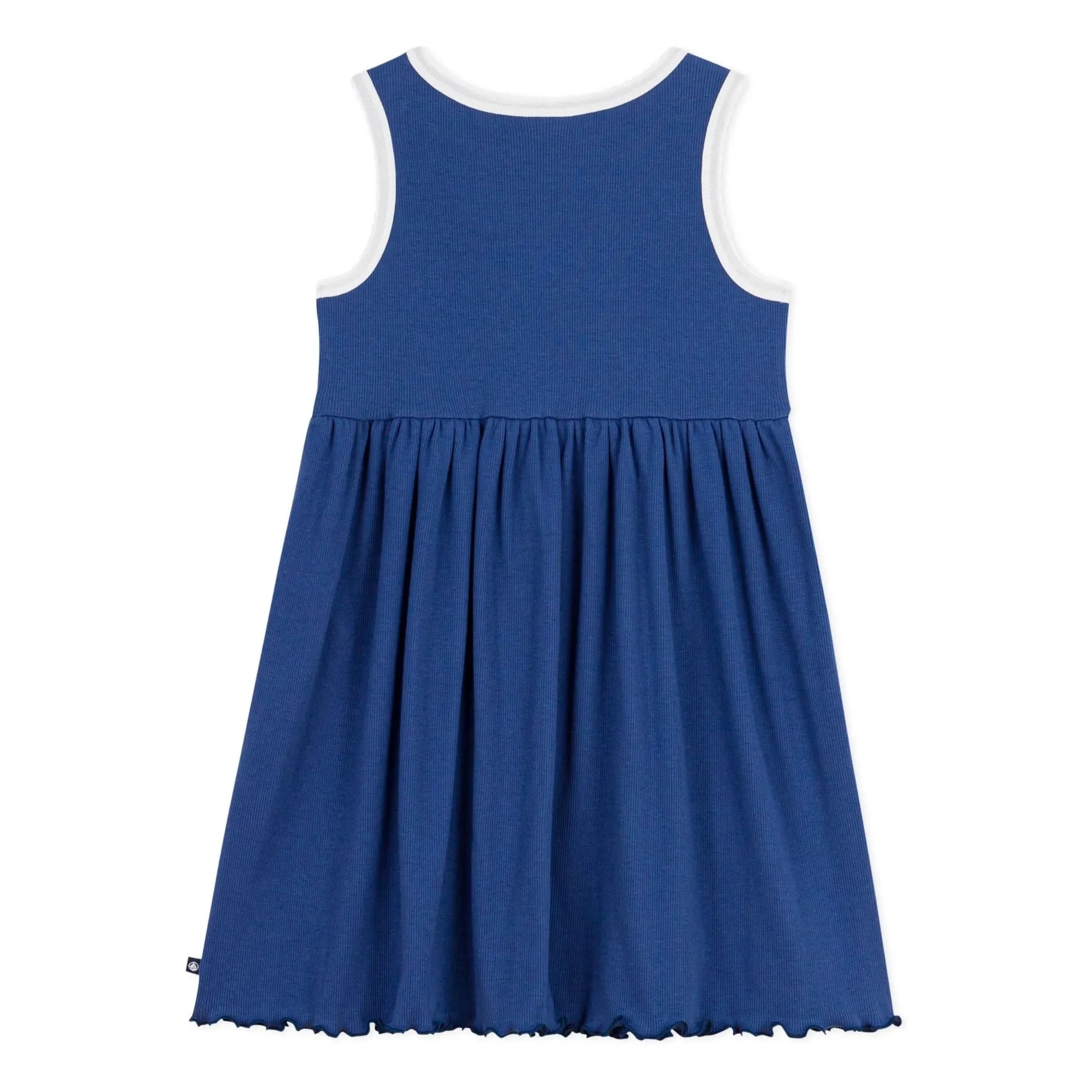 Petit Bateau - Vestido acanalado | Azul oscuro