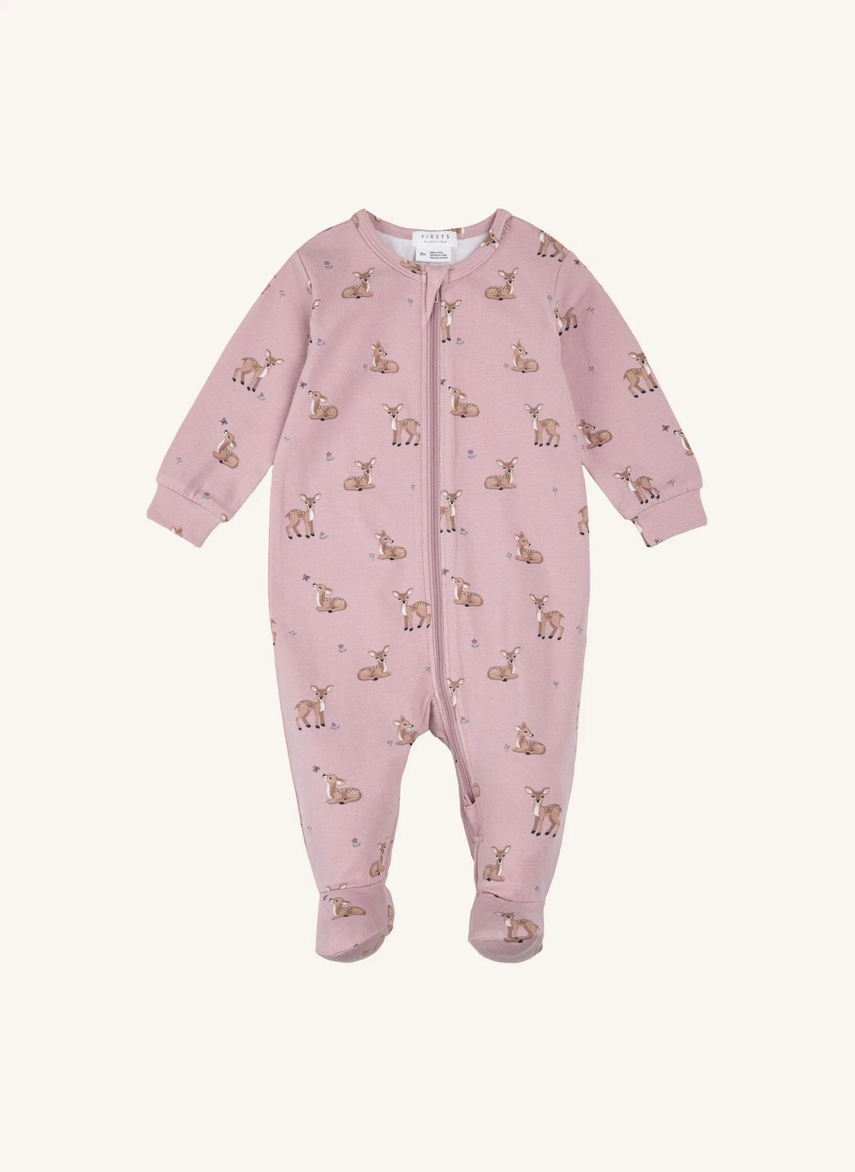 Petit Lem - Pijama con pies de modal y algodón orgánico con lunares | Ciruela