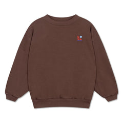 Repose AMS - Organik Pamuk Logolu Sweatshirt | Kahverengi