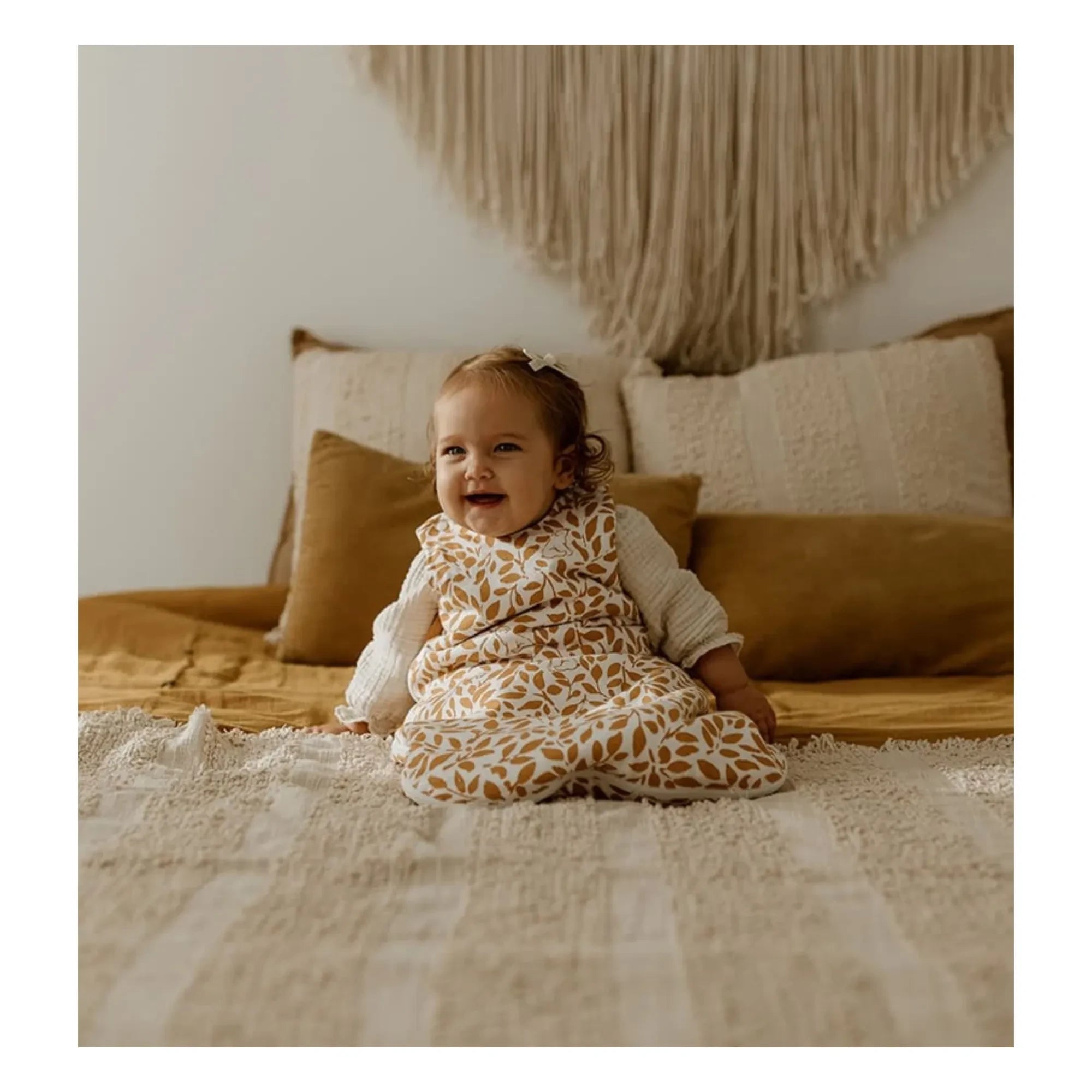 Saco de dormir de doble cara Les Petites Billes - Oursons | Caramelo