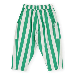 Goldie + Ace - Pantalones con bolsillo a rayas | Verde