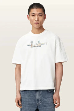 AllSaints camiseta de algodón para hombre ANGELINO