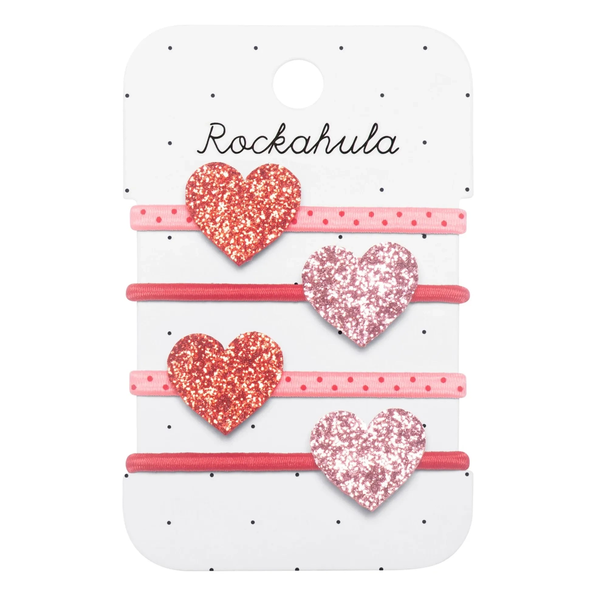 Rockahula Kids - Set de 4 Pasadores de Corazones Brillantes | Rosa