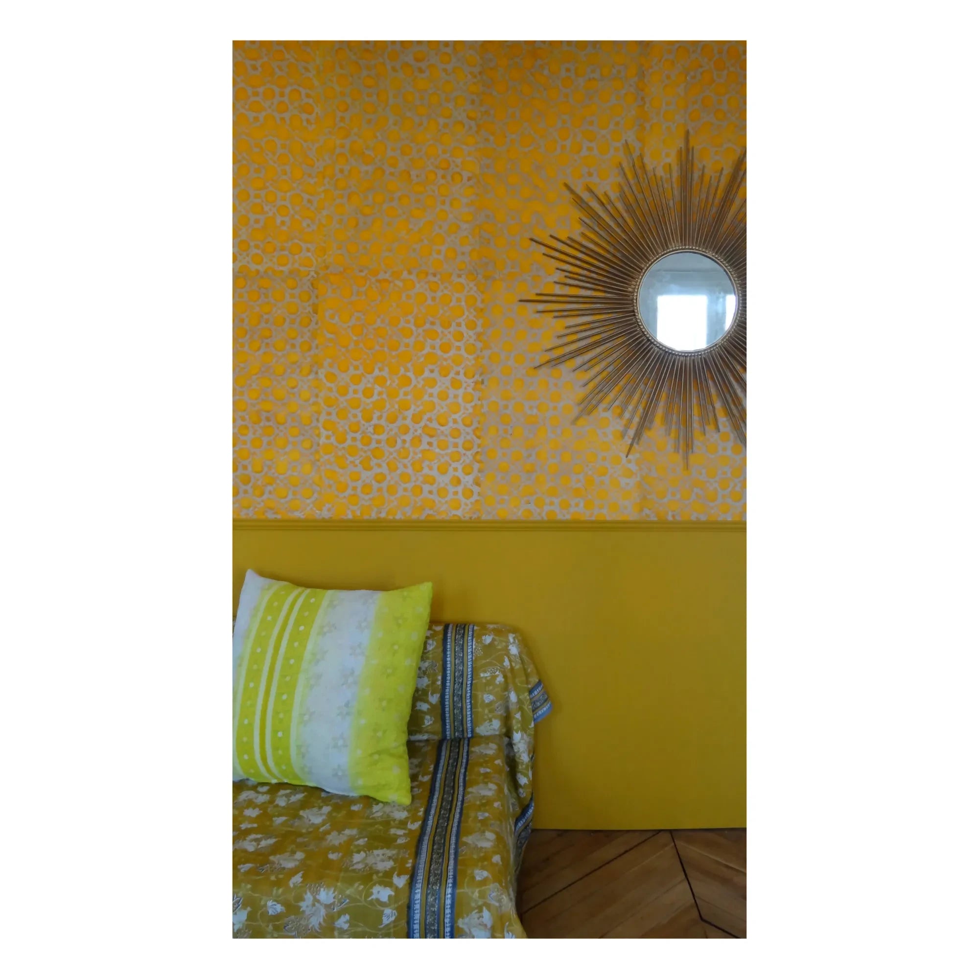 Le Monde Sauvage - Papel pintado Jaisalmer Amarillo - Juego de 12 hojas | Amarillo