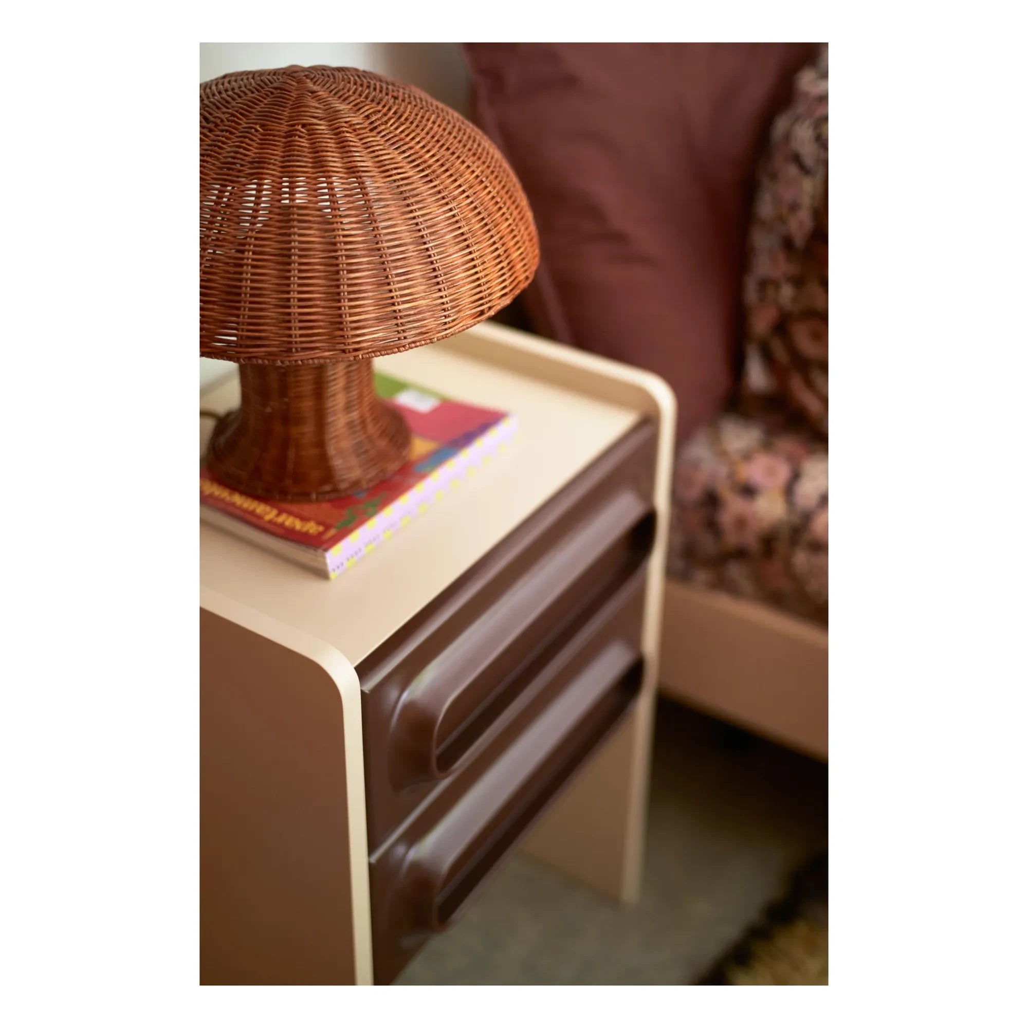 HKliving - Lámpara de mesa de mimbre