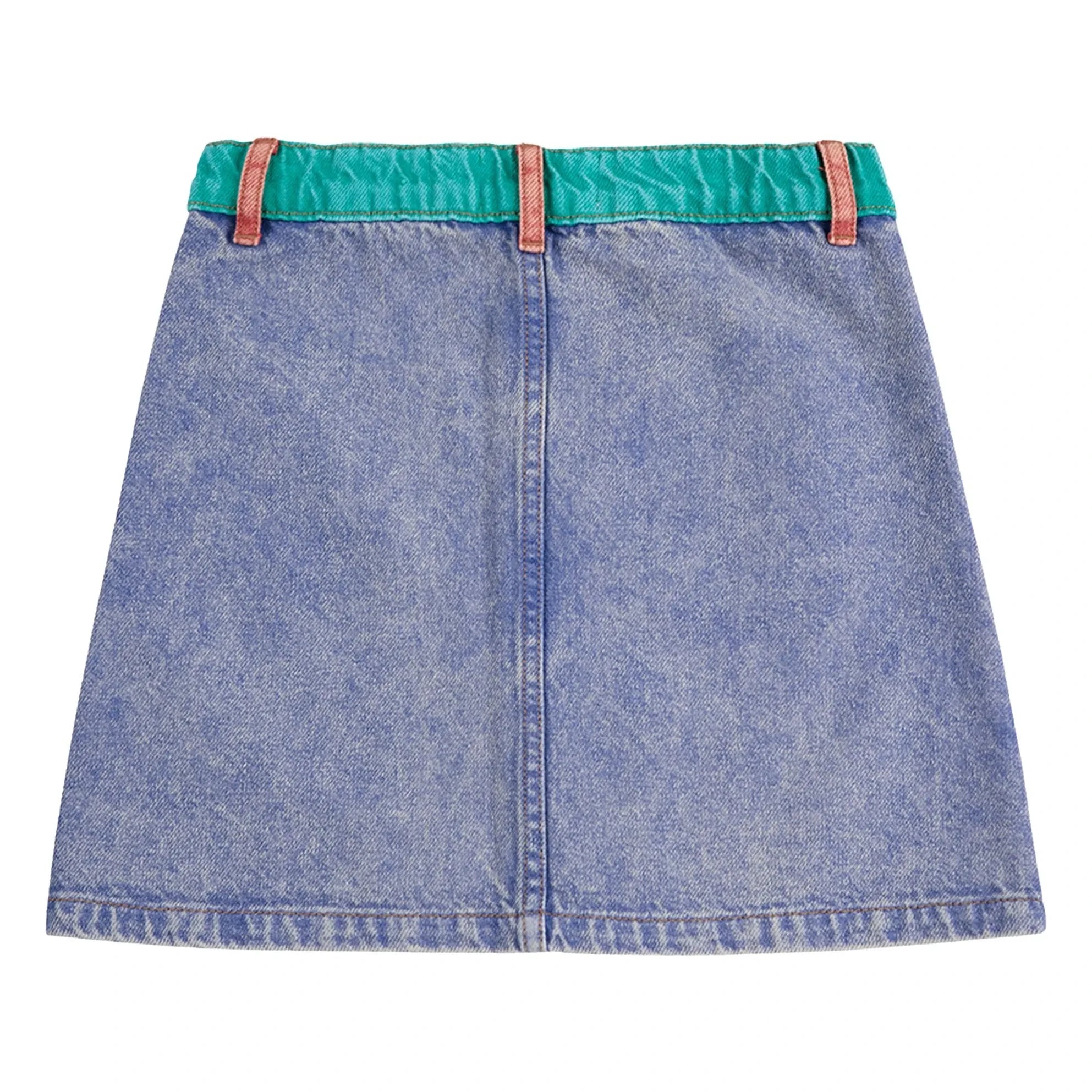 Bobo Choses - Falda de algodón orgánico con bloques de color | Azul