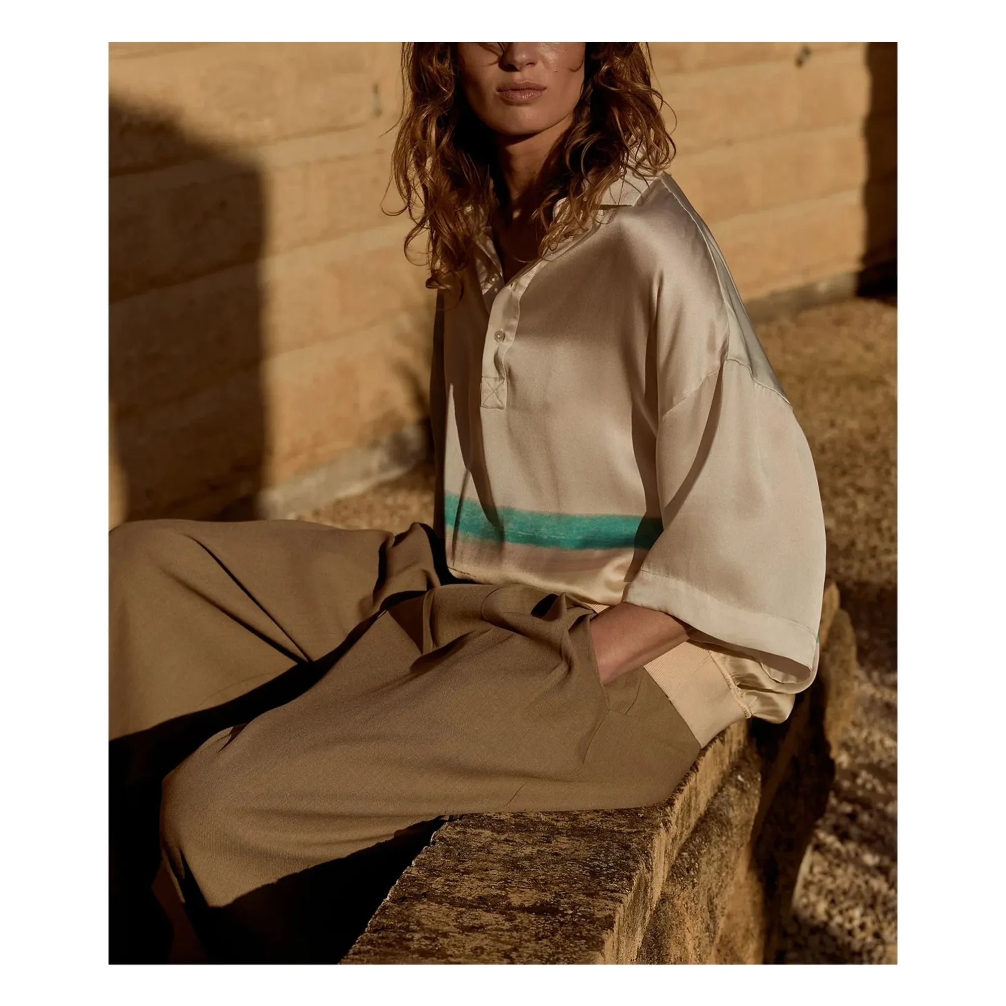 Mes Demoiselles - Blusa de seda Malden | Azul