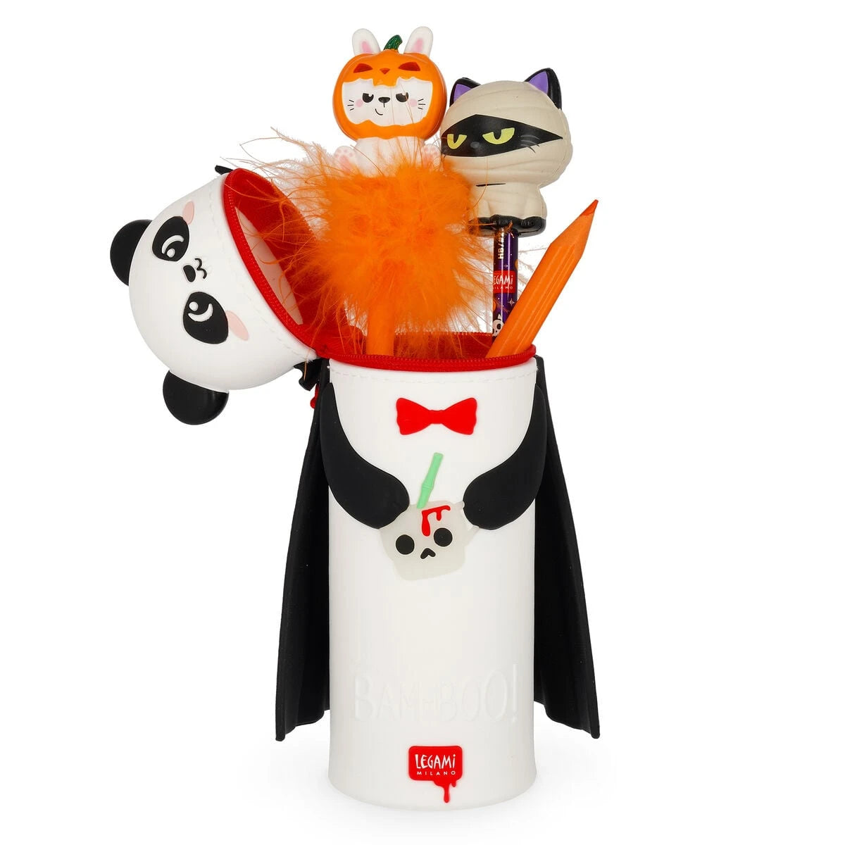 Legami - Panda Bam-Boo 2 en 1 Estuche de silicona para bolígrafos - Adorable
