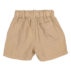 Búho - Pantalones cortos de lino Bermuda | Beige