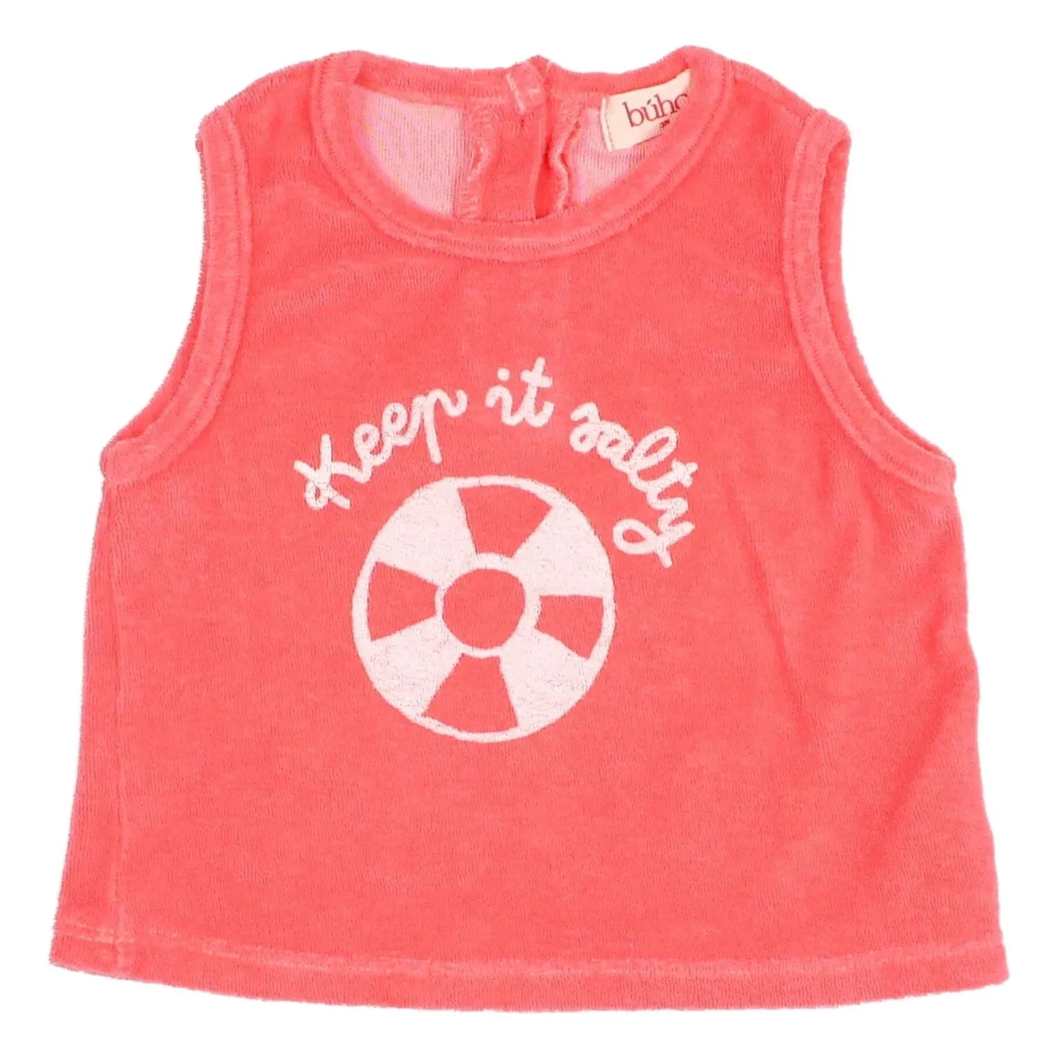 Búho - Camiseta de tirantes esponjosa Keep It Salty | Roja