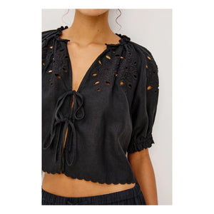 Rails - Blusa bordada Lizbeth | Negro