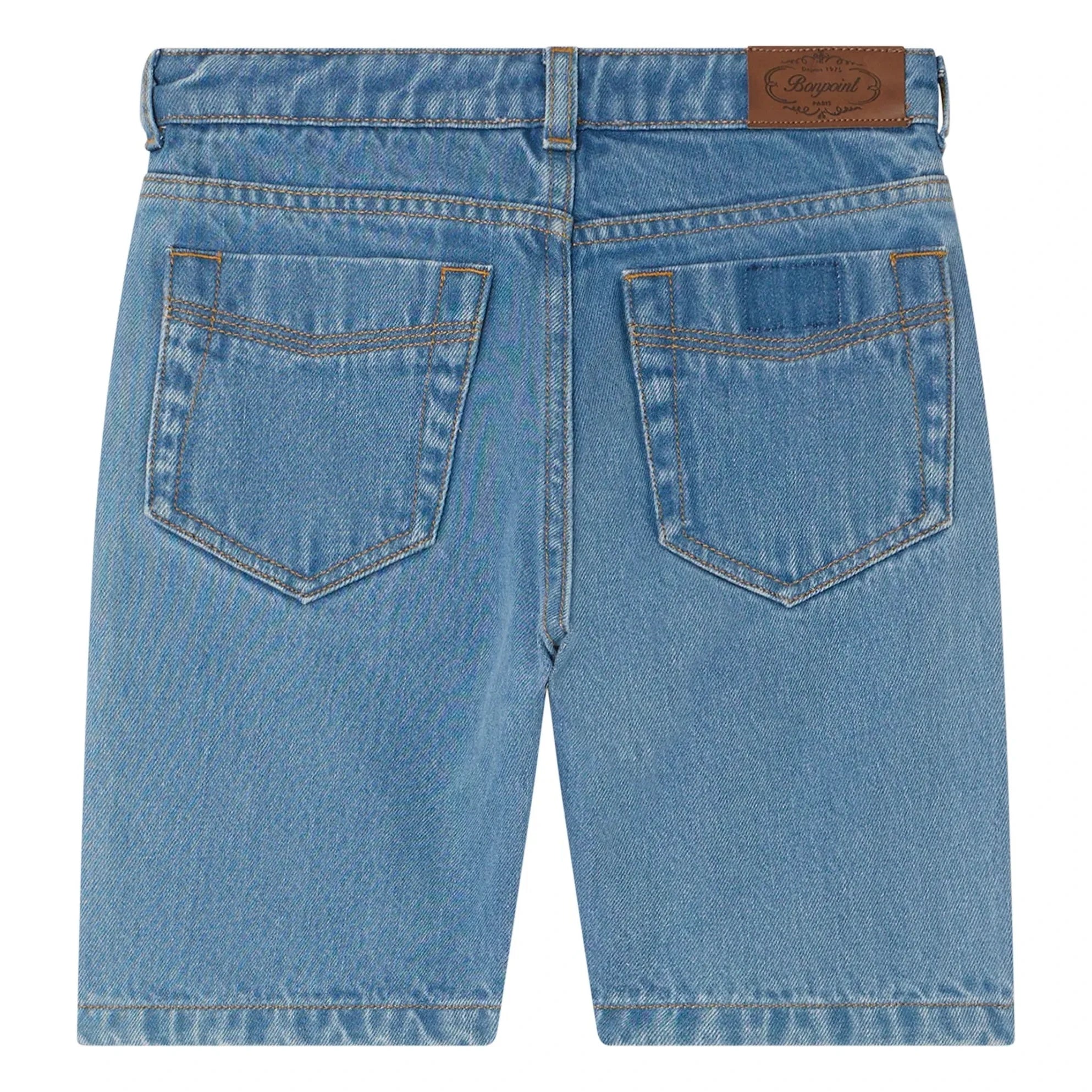 Bonpoint - Pantalones cortos vaqueros bermudas Elvio de algodón orgánico | Azul